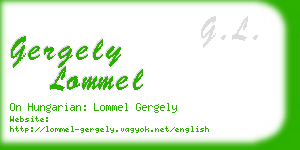 gergely lommel business card